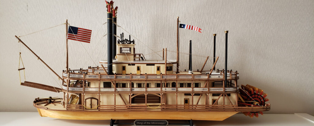 Maqueta Historica Barco Mississippi por encargo