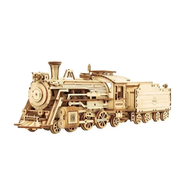puzzle madera 3d modelo tren a vapor
