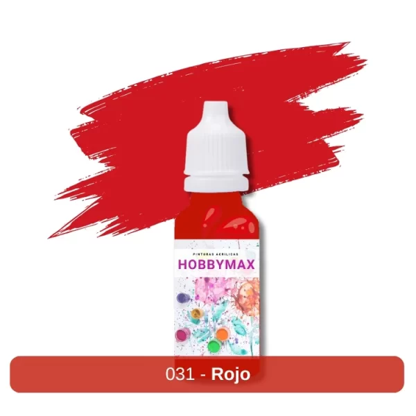 Pintura Acrilica Color Rojo 031
