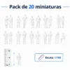 Figuras humanas en miniatura Escala 1 a 100
