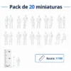 Figuras humanas en miniatura Escala 1 150