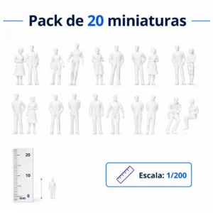 Figuras humanas en miniatura Escala 1 200