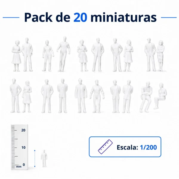 Figuras humanas en miniatura Escala 1 200